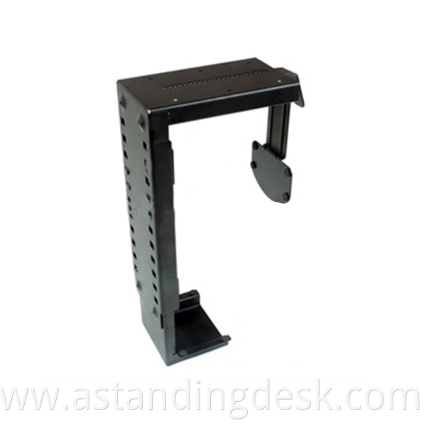 Professional Factory Steel Construction Height Adjustable Under-desk Swivel CPU Holder